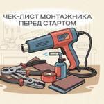 Инструменты и рабочее место монтажника переда началом работ