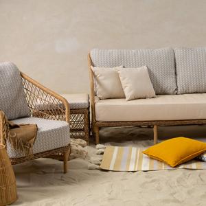 Диван Пуччини из искусственного ротанга от Malacca
