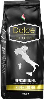Кофе в зернах (зерновой) натуральный, Dolce Aroma SUPER CREMA, 30% арабика/70% робуста
