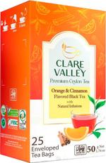 Чай пакет. в саше CLARE VALLEY ORANGE & CINNAMON FLAVOUR IN TEA в упак.12 шт CLARE VALLEY
