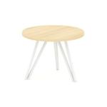 Asti Стол журнальный (круглый) AS. SJ-003 Акация Лорка/Металл Белый 600*600*435 Артикул: AS.SJ-003