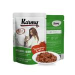 Karmy STERILIZED Телятина в желе. 80 г. Консервированный полнорационный корм для стерилизованных кошек и кастрированных котов старше 1 года.