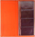 Визитница настольная на 96 визиток из итальянского кожзаменителя Vivella оранжевй