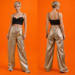 Luxe Брюки с эластичным поясом и широкими штанинами