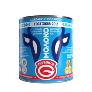 Молоко цельное сгущенное с сахаром м.д.ж. 8,5%, ж/б 380г.