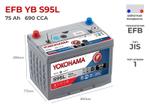 Аккумулятор Yokohama EFB YB S95L 75Ah Yokohama Batteries EFB YB S95L