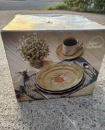 Винтажный набор посуды для мармелада International Stoneware (NOS), 20 предметов — "Гуси"