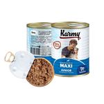 KARMY MAXI Junior Полнорационный консервированный корм для щенков крупных пород с телятиной, 340 г.