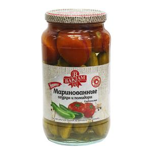 Маринованное ассорти (огурцы с помидорами)