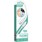 Кабель Kakusiga KSC-952 Type-C / Type-C 3А силиконовый белый 1 м 6921042128351