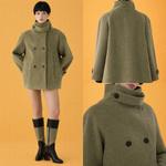 Жакет Élan Sculpted из Шерсти с Высоким Воротником