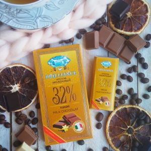 Шоколад &#34;Brilliance&#34; молочный 32%, 50 и 12 гр