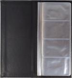 Визитница настольная на 96 визиток из итальянского кожзаменителя Vivella черный