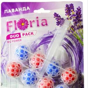 Средство д/унитаза "FLORIA"(лав) 2*50г
код товара 1437630