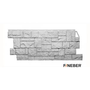 Фасадная панель Fineber Камень дикий мелованный-белый