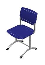 Стул ученический регулируемый Sigma Сигма с пластиковым сиденьем на каркасе из круглой трубы для учебных классов школы и высших образовательных учреждений. Мебель школьная ученическая. Производство мебели на металлическом каркасе