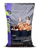 Корм BISKO ЛАЙТ с говядиной для взрослых собак с излишним весом и собак старше 7 лет. 15 кг