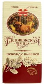 Шоколад темный с начинкой "Беловежская пуща" 100г