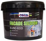 Краска акриловая для фасадов и цоколей (FACADE SILICON EURO ECO) 9 л, БАЗА С (под колеровку)