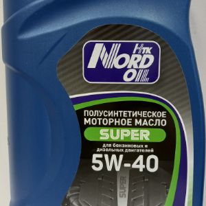 Полусинтетическое моторное масло, для бензиновых и дизельных двигателей: NORD OIL Super  5W-40 SG/CD, объем 1 литр