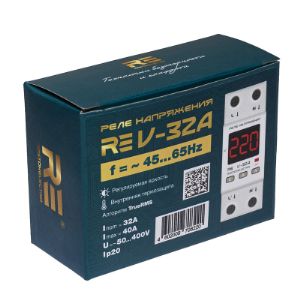 Реле напряжения RE V-32A в упаковке