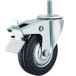 Колесо 160мм болтовое крепление поворотное с тормозом промышленное SCTB63 4009160