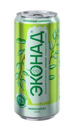 Безалкогольный лимонад ЭКОНАД реднегазированный "ЭКОНАД ИММУНИТЕТ на основе молочной сыворотки с натуральным экстрактом эхинацеи 4631170252065