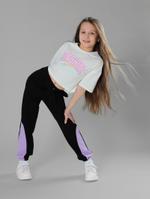 Спортивные брюки STIL'NYI Брюки черный/фиолет 004 Брюки черный/фиолет 004