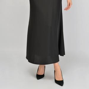 10425-чер Юбка текстильная атласная