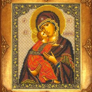 Вышивка бисером - Богородица Владимирская. 