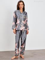 Домашний костюм пижама со штанами pyjambirdgrey