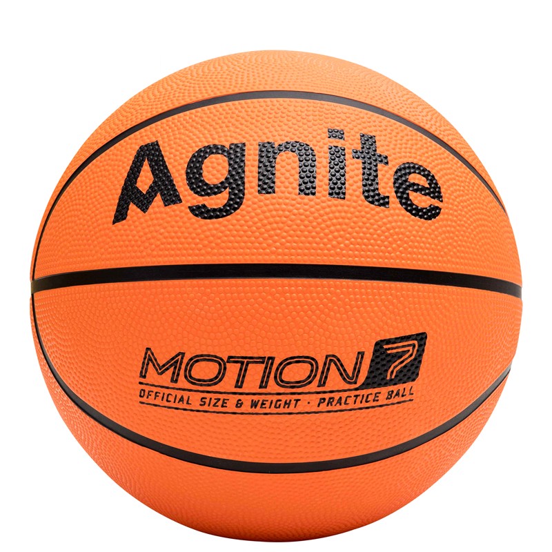 Мяч баскетбольный Agnite Rubber Basketball (Motion Series) р.№7 (022) оранжевый