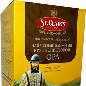чай черный цейлонский байховый крупнолистовой St.Clair&#39;s 100/250 гр. ОРА,страна происх. Шри-Ланка упак 24/48 шт