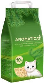 Наполнитель для кошачьего туалета "AromatiCat" Древесный впитывающий 10л. АСD10