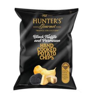 Картофельные чипсы ручной обжарки Hunter&#39;s Gourmet со вкусом &#34;Черный Трюфель и Пармезан&#34; 125гр пакет