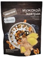 Мюсли запеченные Гранола "Мужской завтрак" с грецким орехом, черносливом и имбирем (300г)