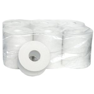 Туалетная бумага Милея Professional 200, 1-сл, ОМ28гр/м2, тиснение, втулка. В упаковке 12 рулонов.