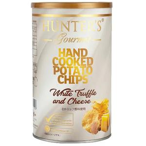 Картофельные чипсы ручной обжарки Hunter&#39;s Gourmet со вкусом &#34;Белый Трюфель и Сыр&#34; 150гр банка