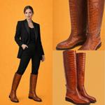 Высокие сапоги Regalia Croc Cognac