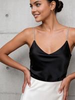 Топ черный со стразами Топ черный со стразами