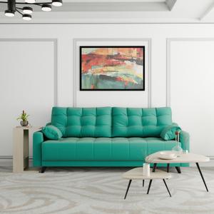 Габаритные размеры: 2250х1030х780 (мм).
Размер спального места: 2020х1540 (мм).
Высота посадочного места: 490 (мм).
Механизм трансформации: «Тик-Так».
Каркас: ДСП, фанера, брус из древесины сосны.
Наполнитель: пружинный блок и листовой ППУ.
Наполнитель подушек: крошка ППУ.
2020 Бельевой ящик: ЛДСП,