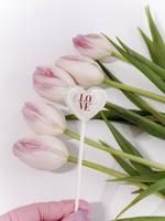 Леденец сердце 4 см, с картинкой внутри