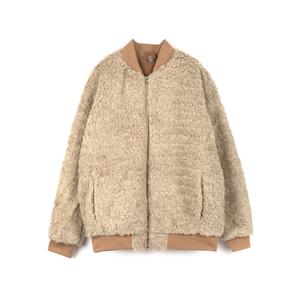 Бомбер из меха льна и конопли