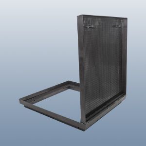 Уличный люк под брусчатку на газовых амортизаторах позволяет не нарушать дизайн дорожного покрытия и прост в применении.