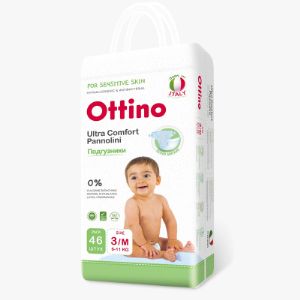 Подгузники детские OTTINO
M 6-11 кг 46 шт, Упак