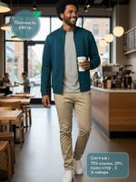 Кофта-бомбер двухнитка плотностью 260 г/м² С-001