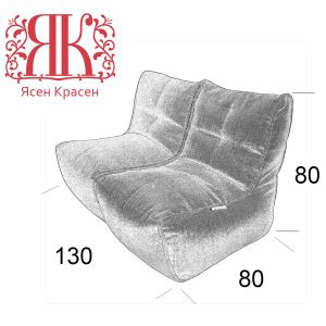 Бескаркасный Модульный Диван Body Leisure. Материал: Рогожка, Жаккард, Шенилл