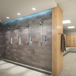 Антивандальные душевые панели PRESTO для использования в общественных местах