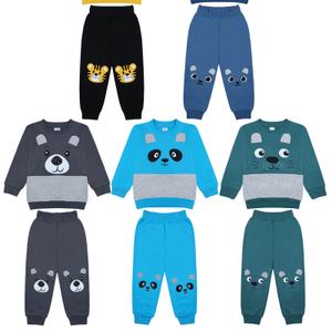 Комплект для мальчиков от 2 до 6 лет. Модель состоит из свитшота со слегка и штанов-джоггеров. Широкая эластичная резинка на поясе делает прилегание удобным и ненавязчивым.