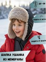 Шапка ушанка Черная